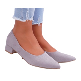 SEA Zapatos de salón clásicos para mujer de ante gris Rheya
