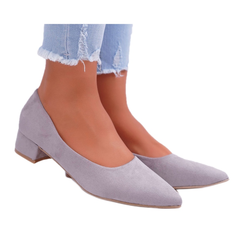 SEA Zapatos de salón clásicos para mujer de ante gris Rheya