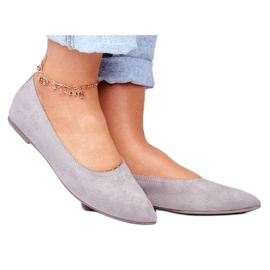 SEA Bailarinas Mujer Eco-Suede Gris Bellissima