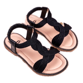 FRROCK Sandalias Lamado Negras Infantiles negro