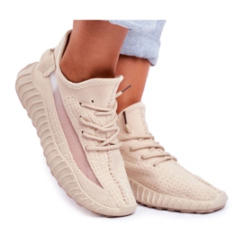 Calzado deportivo para mujer, Lumiere beige claro y aireado