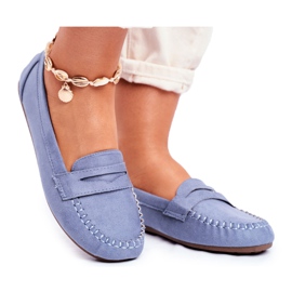 PS1 Mocasines Mujer Tela Azul Panay PS1 Mocasines Mujer Tela Azul Panay
