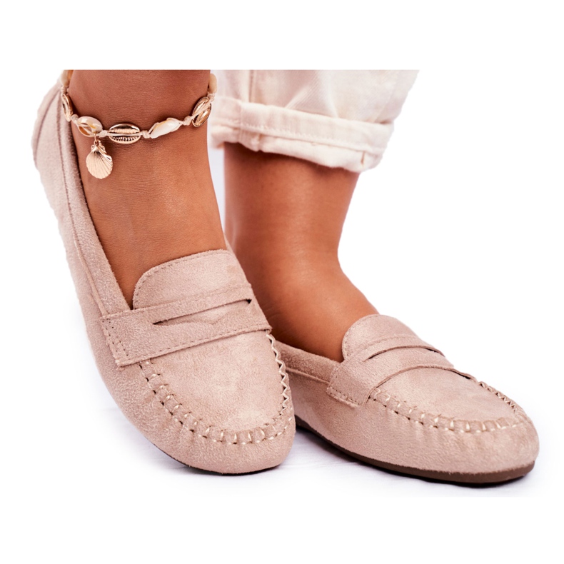 PS1 Mocasines Mujer Tela Beige Panay