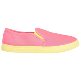 Bona Slipons con suela de neón rosado