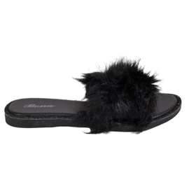 Bona Zapatillas con estilo con piel negro