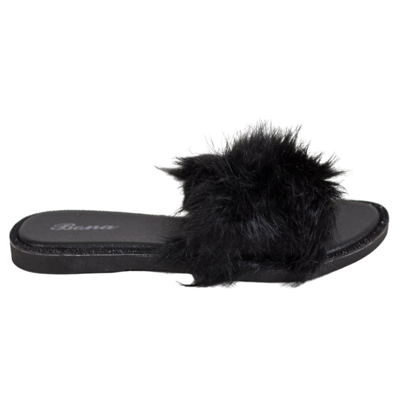 Bona Zapatillas con estilo con piel negro