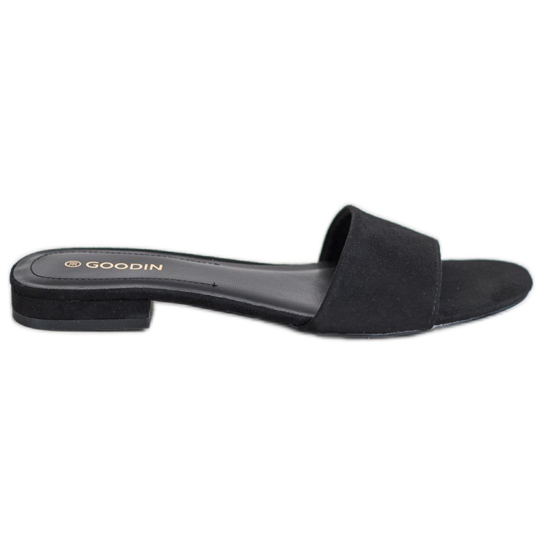 Goodin Chanclas en talón plano negro Goodin Chanclas en talón plano negro