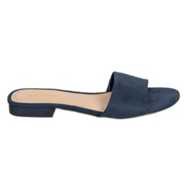 Goodin Chanclas en talón plano azul marino