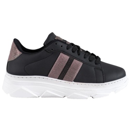 Weide Zapatillas en la plataforma negro multicolor