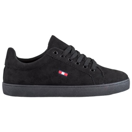 SHELOVET Zapatos deportivos de gamuza negro