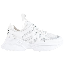 SHELOVET Cómodas zapatillas blancas blanco