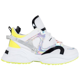 Weide Zapatillas De Moda blanco negro gris amarillo