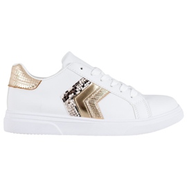 SHELOVET Zapatos de cuero ecológico de moda blanco amarillo SHELOVET Zapatos de cuero ecológico de moda blanco amarillo