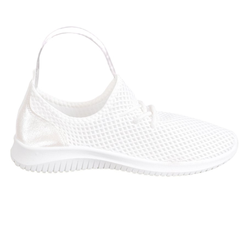 SHELOVET Zapatillas con cordones calados blanco SHELOVET Zapatillas con cordones calados blanco