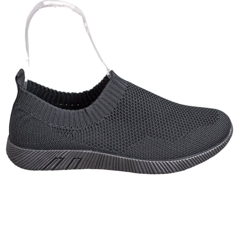 SHELOVET Slipons cómodos calados negro SHELOVET Slipons cómodos calados negro