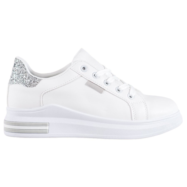 SHELOVET Zapatillas de deporte con cordones de moda blanco gris SHELOVET Zapatillas de deporte con cordones de moda blanco gris