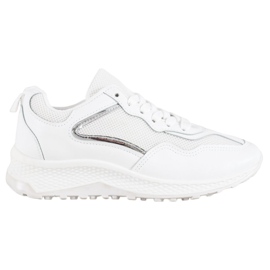 SHELOVET Zapatillas clásicas blancas blanco gris