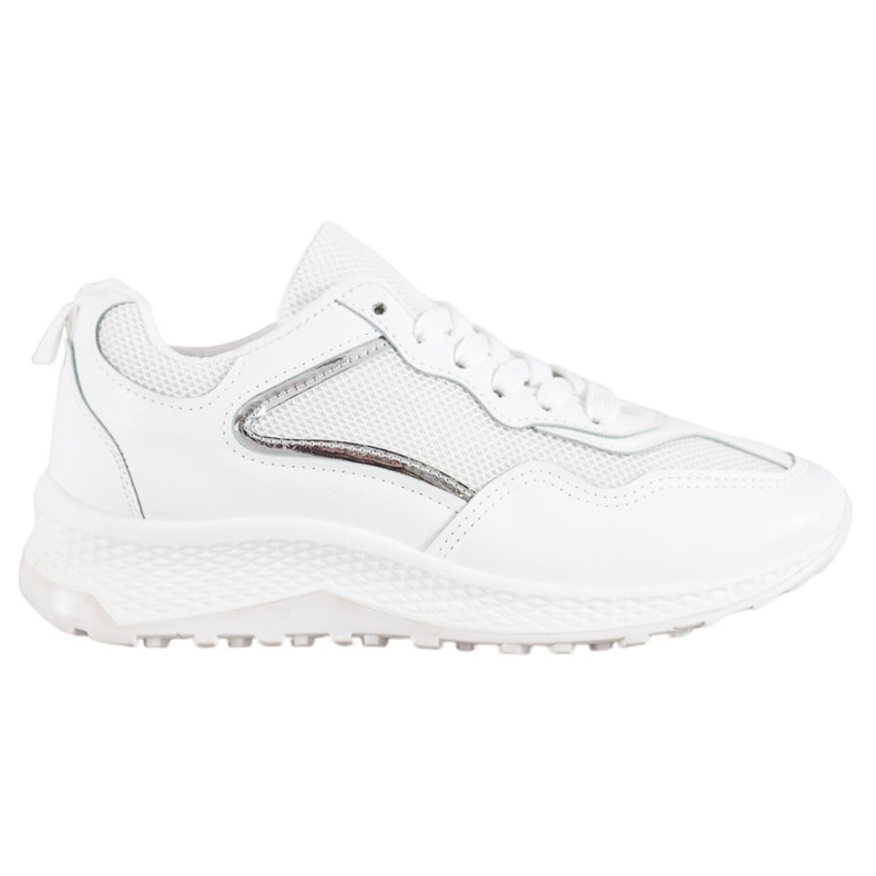 SHELOVET Zapatillas clásicas blancas blanco gris