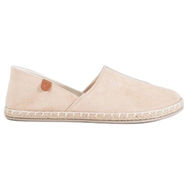 SHELOVET Alpargatas beige sin cordones
