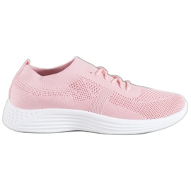 SHELOVET Zapatos calados rosas