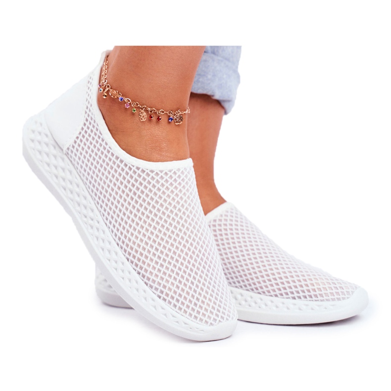 SEA Zapatos Deportivos Sin Cordones Mujer Blanco Gestacio