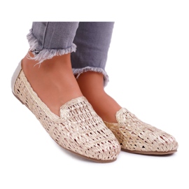 Bailarinas para mujer Lu Boo Braided Golden 4Ever dorado