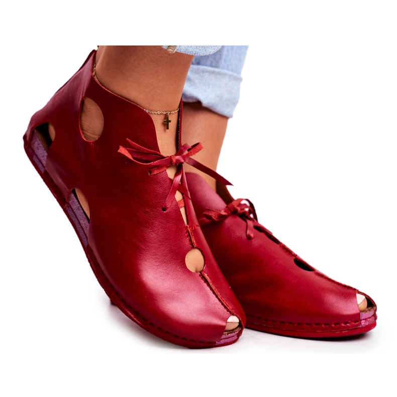 Zapatos brogues para mujer Maciejka Red 03426-08 rojo