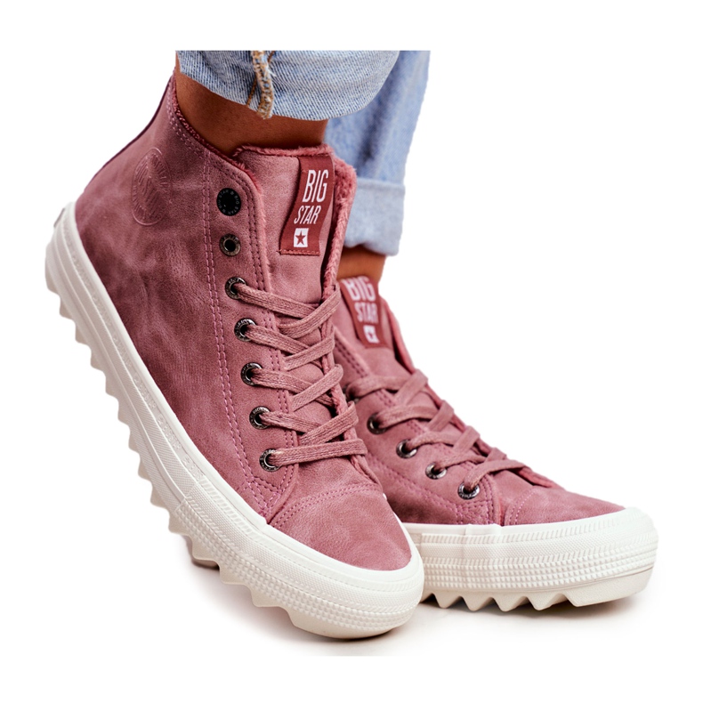 Zapatillas de Mujer Big Star High Warm Pink GG274109 rosado