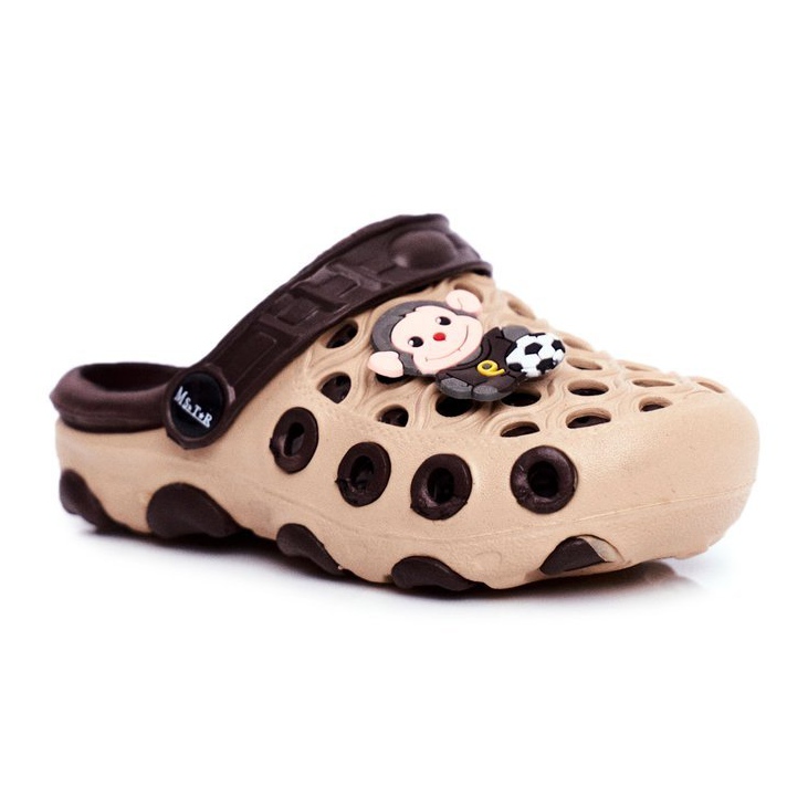 Zapatillas Infantiles Foam Crocs Marrón Monkey Footballer