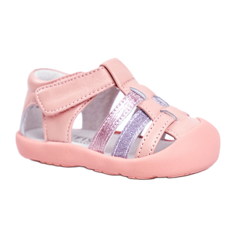 Apawwa Sandalias Infantiles con Velcro Purpurina Rosa Ontario rosado gris