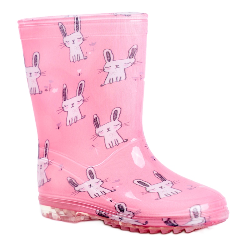 Botas de agua de goma para niños Pink Bunny rosado