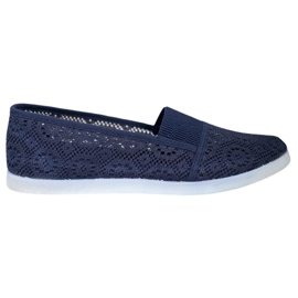 SHELOVET Slipons azul marino claro