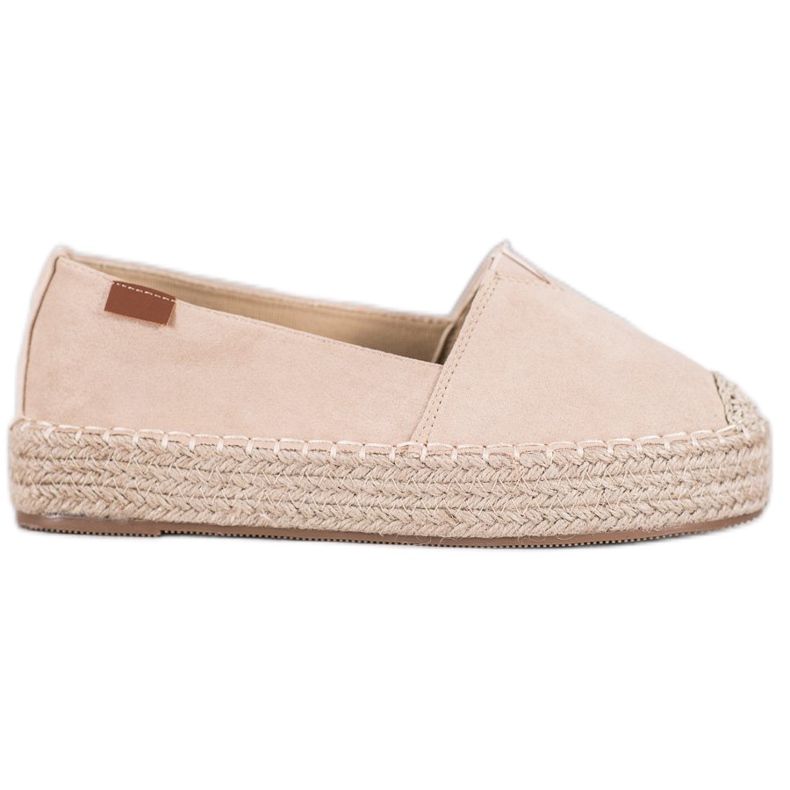 SHELOVET Alpargatas beige con ante