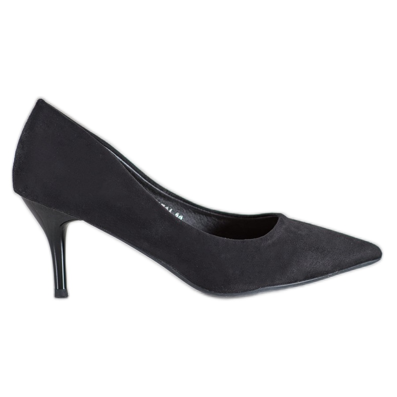 SHELOVET Tacones negros de gamuza