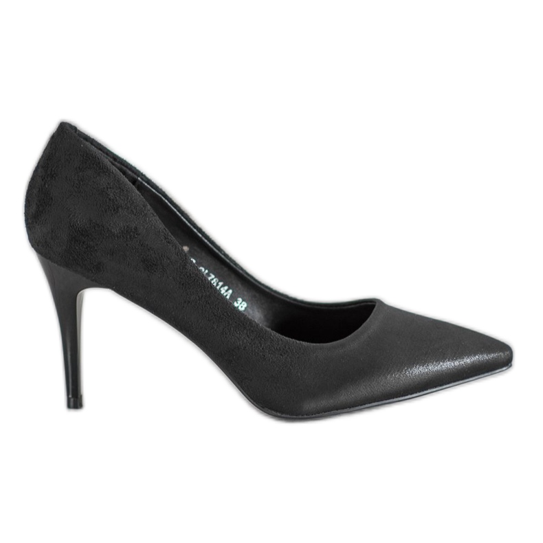 SHELOVET Tacones altos negros con estilo SHELOVET Tacones altos negros con estilo