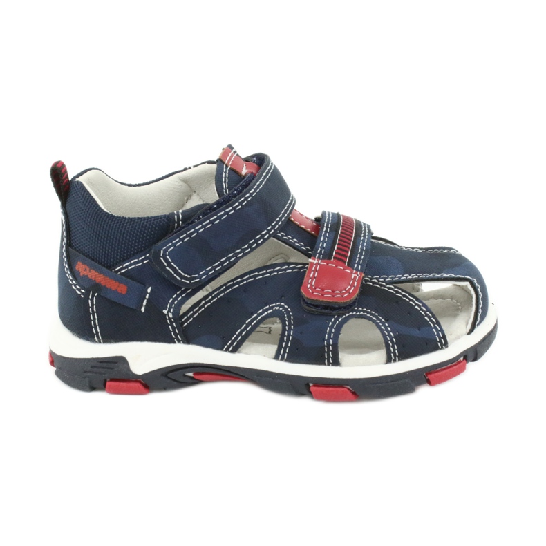 Apawwa Sandalias Infantiles con Velcro Navy Goreno rojo azul marino