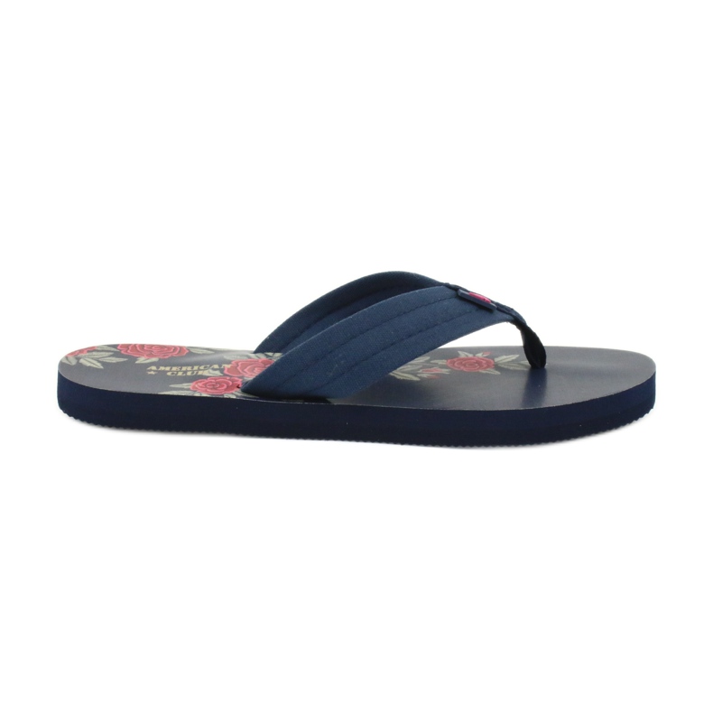 American Club Chanclas de espuma de mujer americana JP04 rojo azul marino
