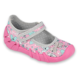 Calzado infantil befado 109P201 rosado gris multicolor