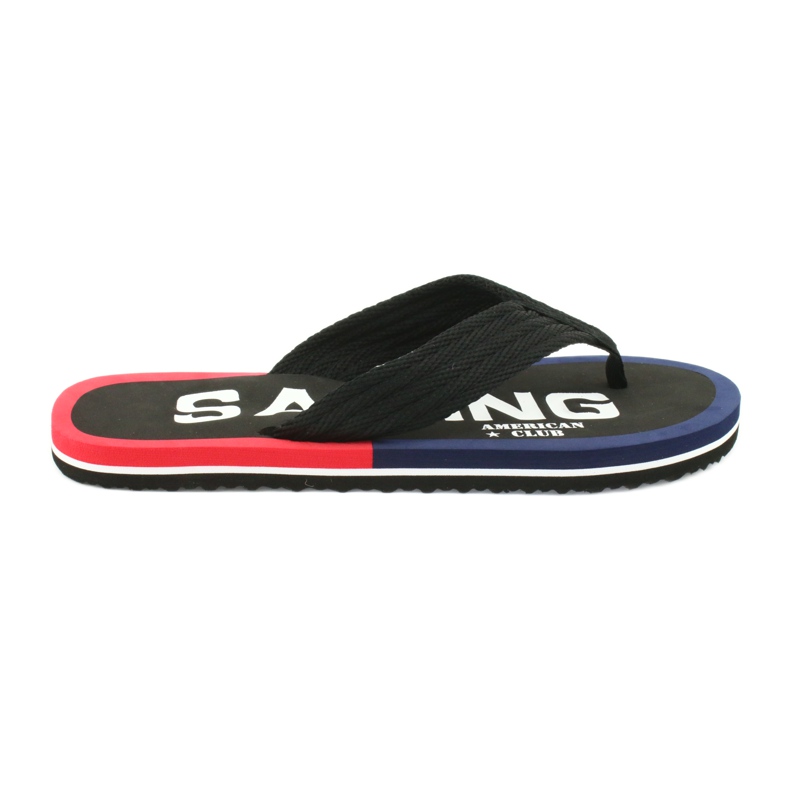American Club Chanclas American JP02 para hombre blanco negro rojo azul marino