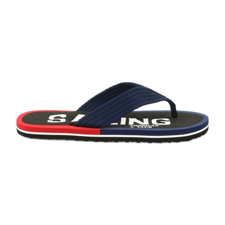 American Club Chanclas American JP02 para hombre blanco negro rojo azul marino