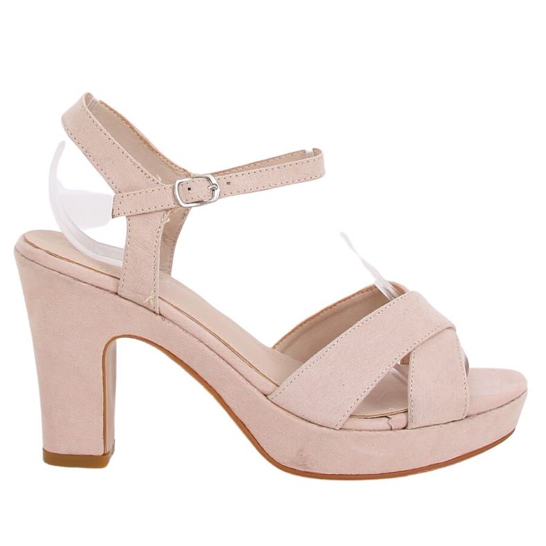 Sandalias con poste beige NS033P Beige