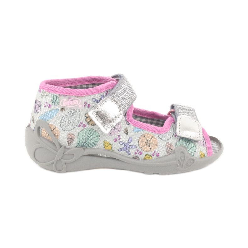 Zapatilla infantil Befado 242P097 multicolor rosado gris