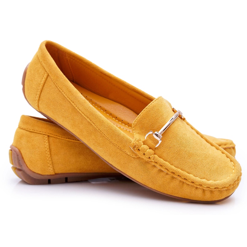 SEA Mocasines Mujer Ante Sonnero Amarillo