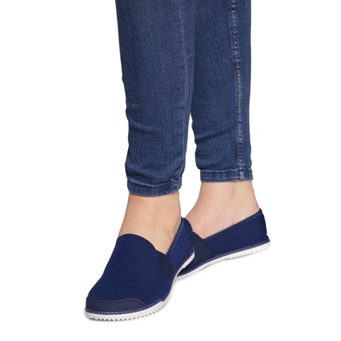 Zapatillas sin cordones azul marino HT48 de Lycra Zapatillas sin cordones azul marino HT48 de Lycra
