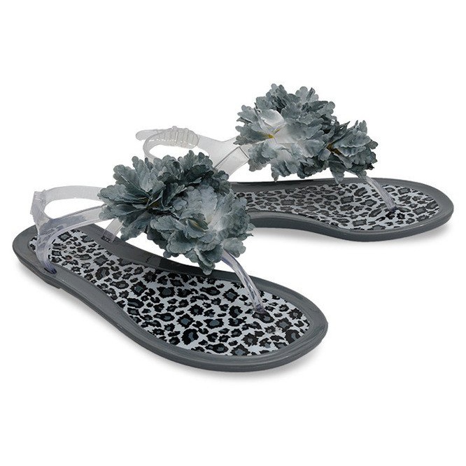 Sandalias Meliski con Flor 555 Gris