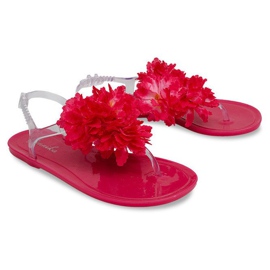 Sandalias Meliski con Flor 555 Rosa