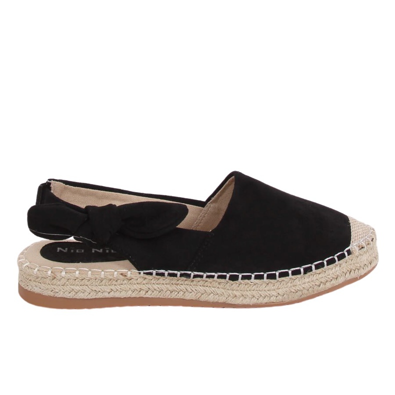 Alpargatas negras para mujer 3016 Negro Ii Calidad