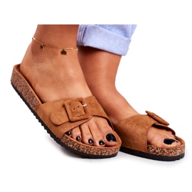 BUGO Pantuflas Marrones Mujer Hebilla Ajustable Rosaline marrón