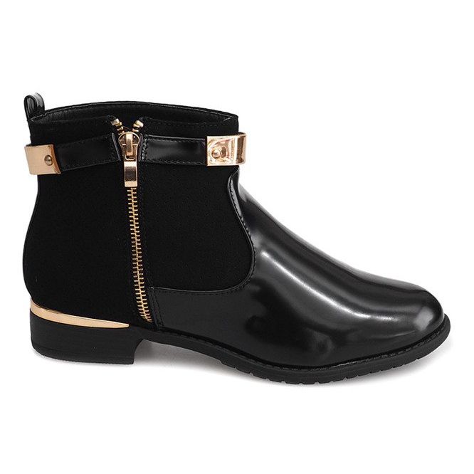 Botas Elegantes Con Cremallera CM32A Negra negro