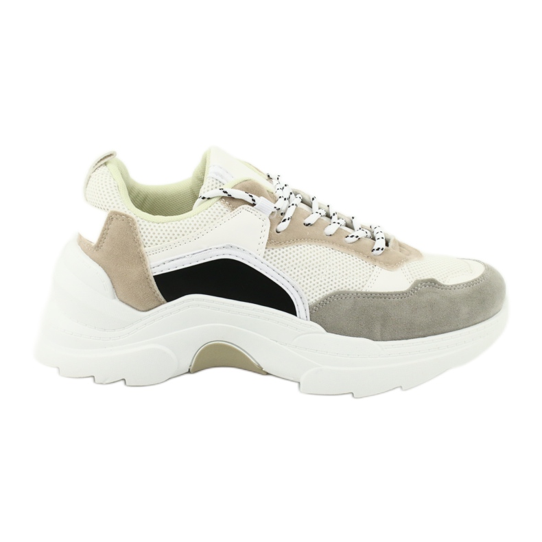 SEA Calzado Deportivo Mujer Sneakers Blanco y Beige Mindanao marrón negro gris